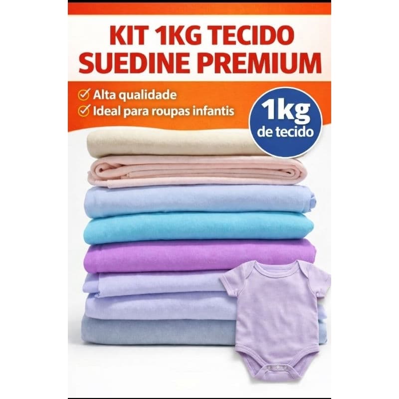 1kg Retalhos malha Suedine 100%algodão