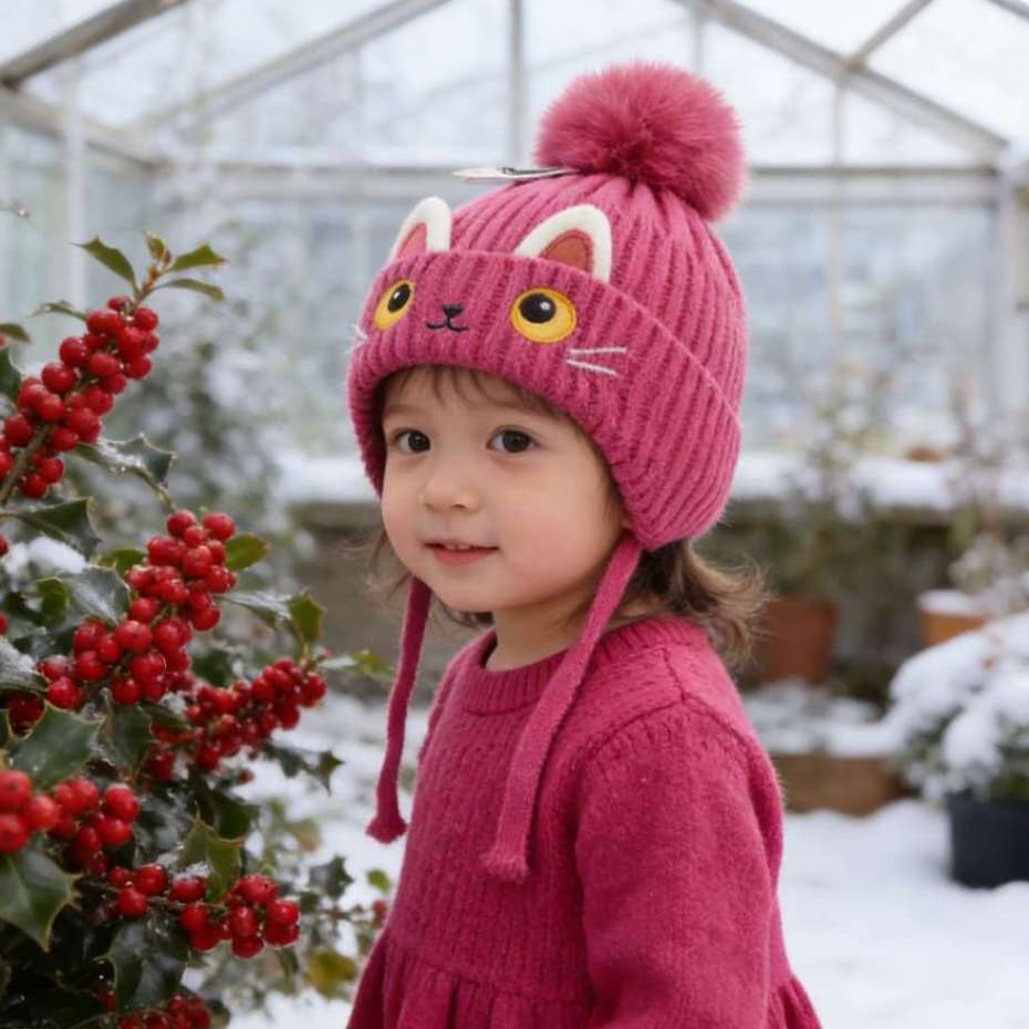 Gorro Touca Infantil Criança Menino Menina Tricotado Quente Fashion Para 2 a 6 anos