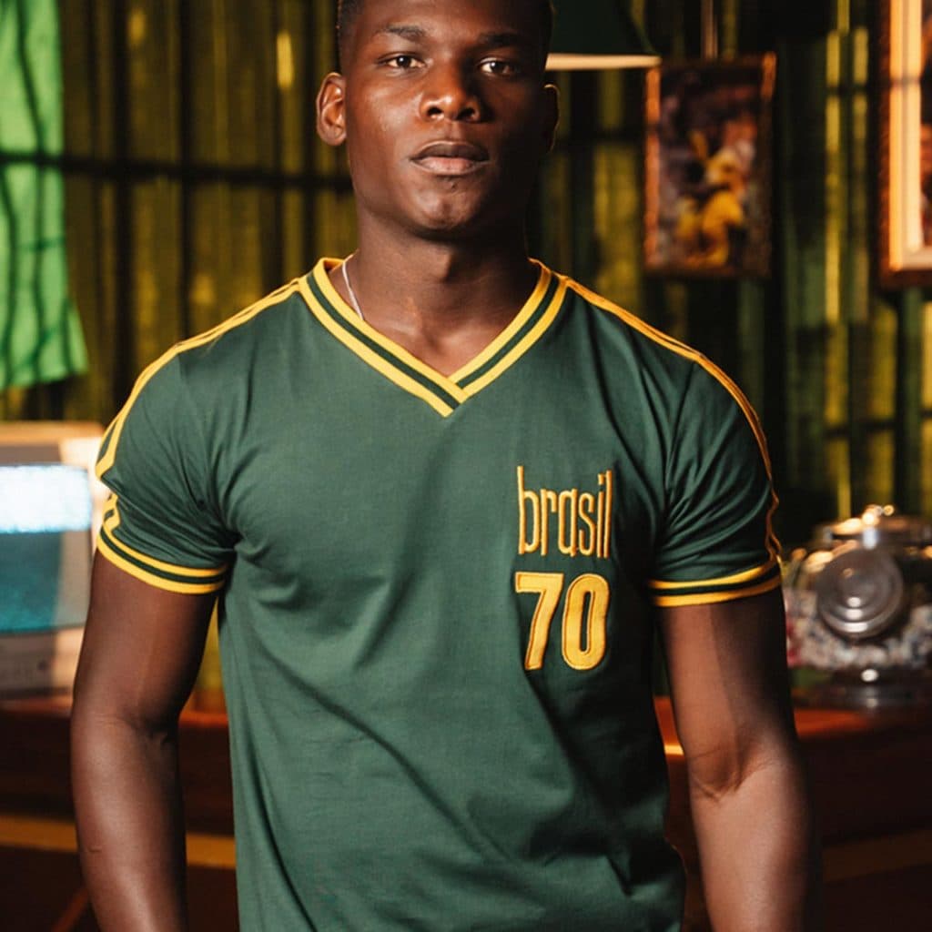 Camisa Brasil Pelé Retrô Treino 1970  Masculina Oficial