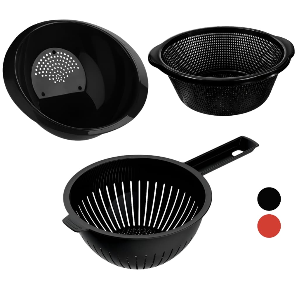 Kit 3 Escorredores de Alimentos Arroz Legumes Macarrão Folha Multiuso Cozinha Completa Uninjet