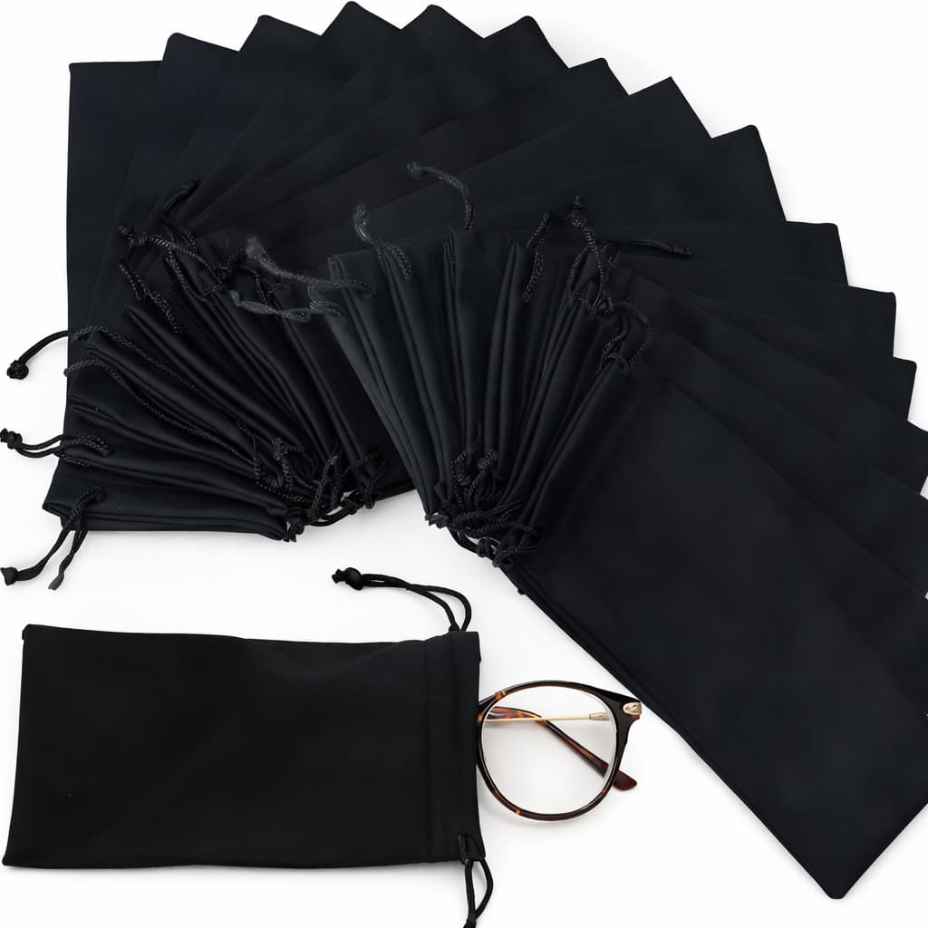 Porta oculos saquinho para óculos em tecido poliéster - 100 unidades