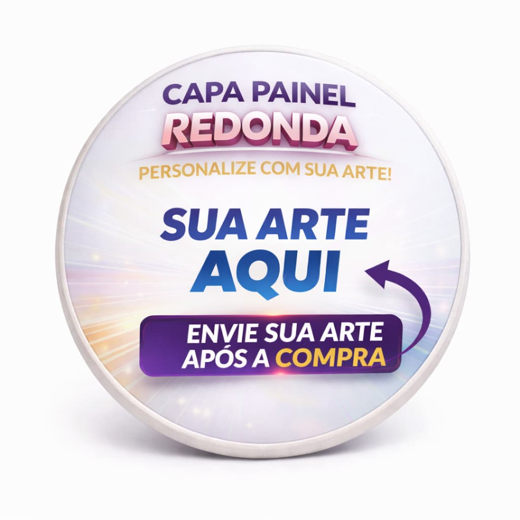 Capa Painel Redondo Tecido c/ Elástico Foto Cantores Desenho Vários Tamanhos Enviar arte após compra