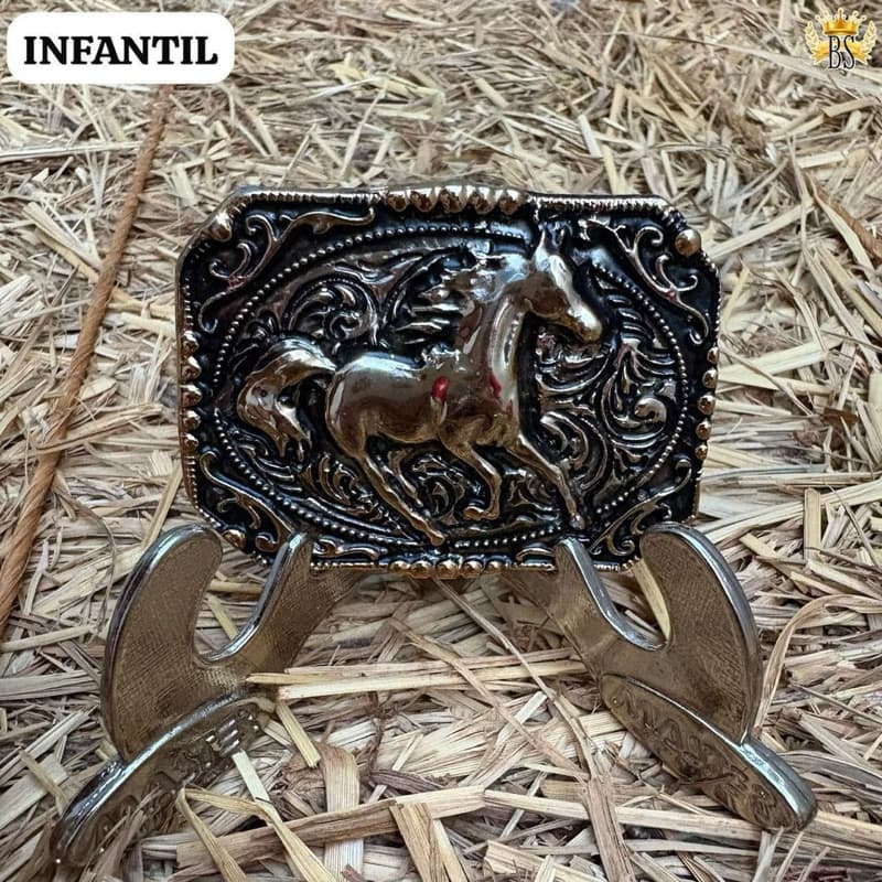 🤠 Fivela Country Infantil para Cinto Estilo Cowboy
