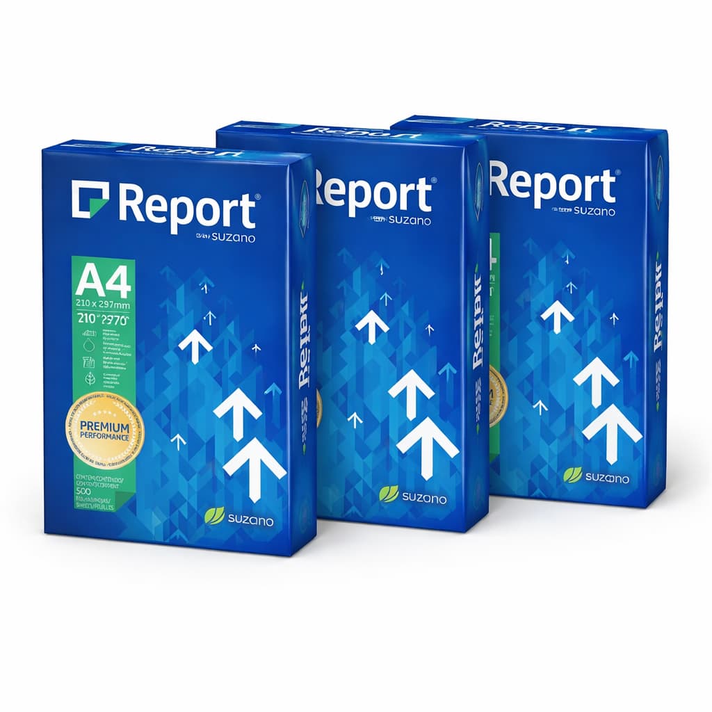 Kit 3 Pacotes Papel A4 Report Suzano 75g 1500 Folhas Branco