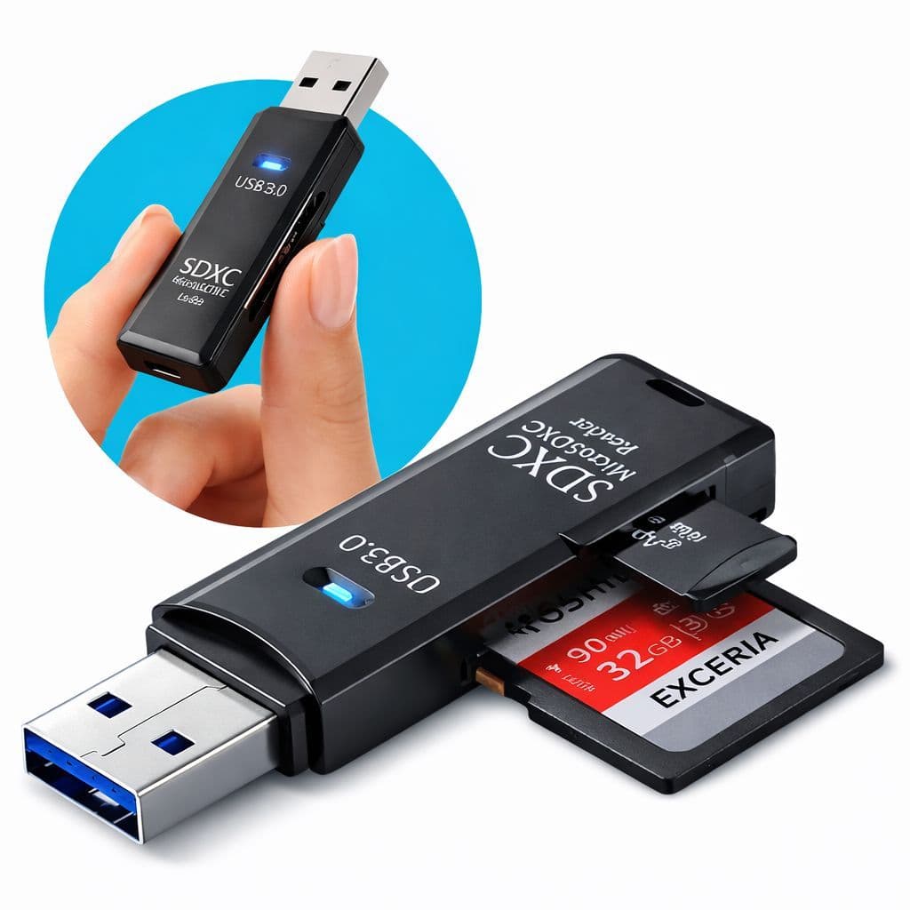 Leitor De Cartão Micro SD Cartão de Memória 2 em 1 Adaptador Usb 3.0