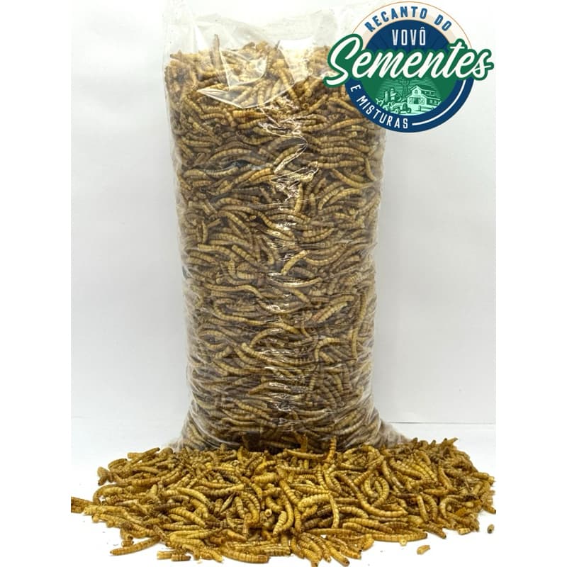 250G Tenebrio Molitor Desidratado Inseto PETISCO Proteína Pura P/ Aves Roedores Réptil