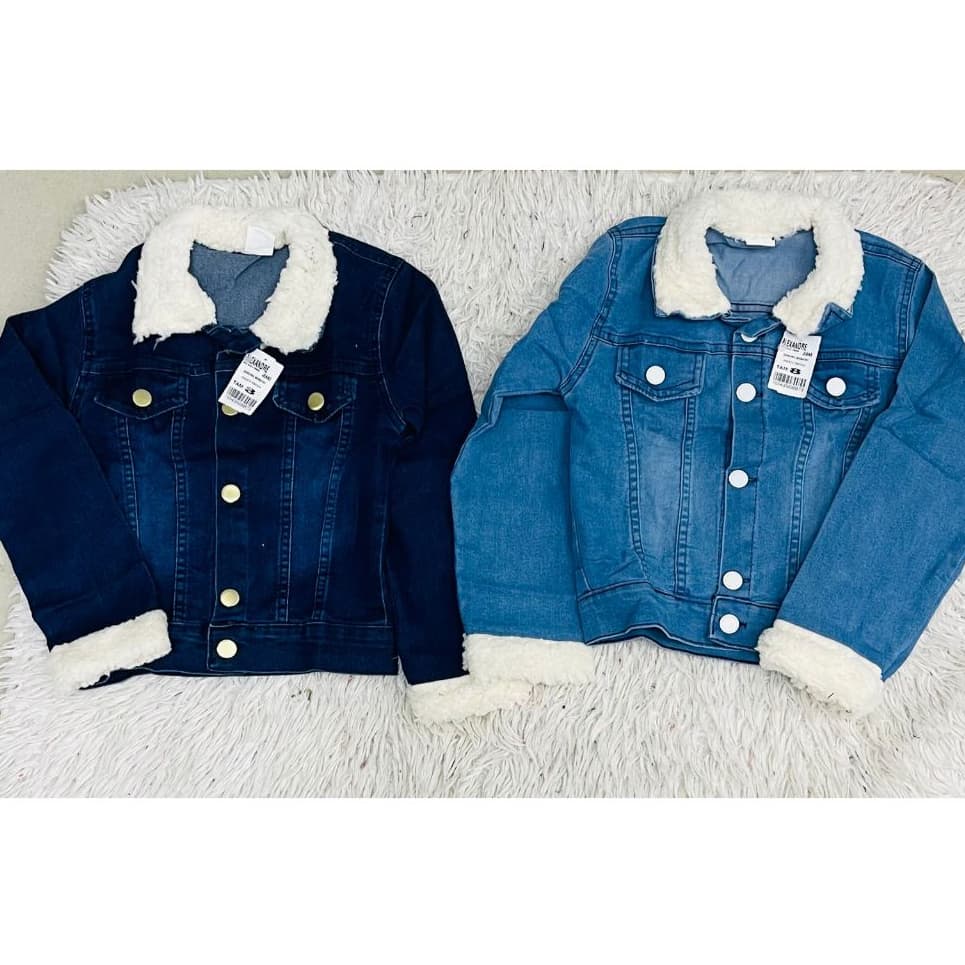 Jaqueta jeans infantil juvenil menina