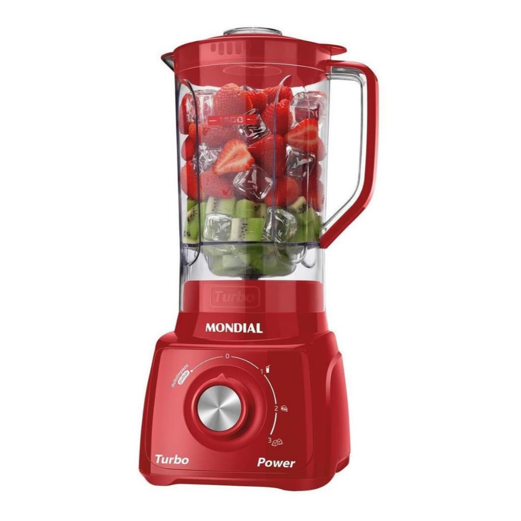 Liquidificador Turbo Power Mondial Vermelho 550W L-99 FR