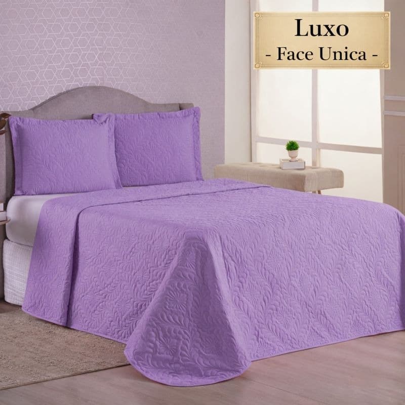 Kit Colcha Cobre Leito Luxo Queen Casal Solteiro Decoração Matelado - Saori