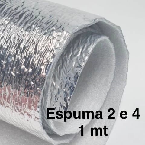 Manta Térmica Espumada Isolante Metalizada - 2mm e 4mm - 1MT X 1,2MT - Manta Térmica para bolsas e mochilas