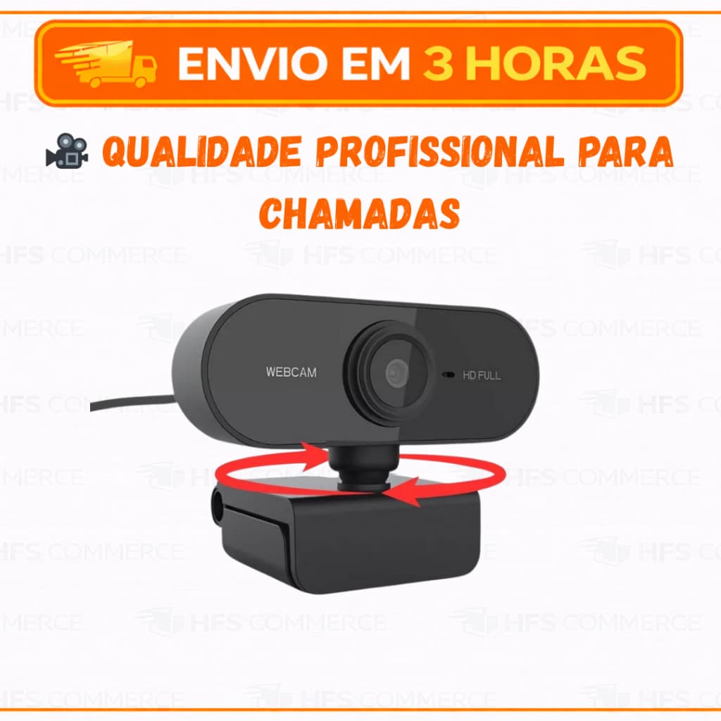 Webcam Full Hd 1080p Microfone Pc Notebook Home Office Nova Pronta Entrega