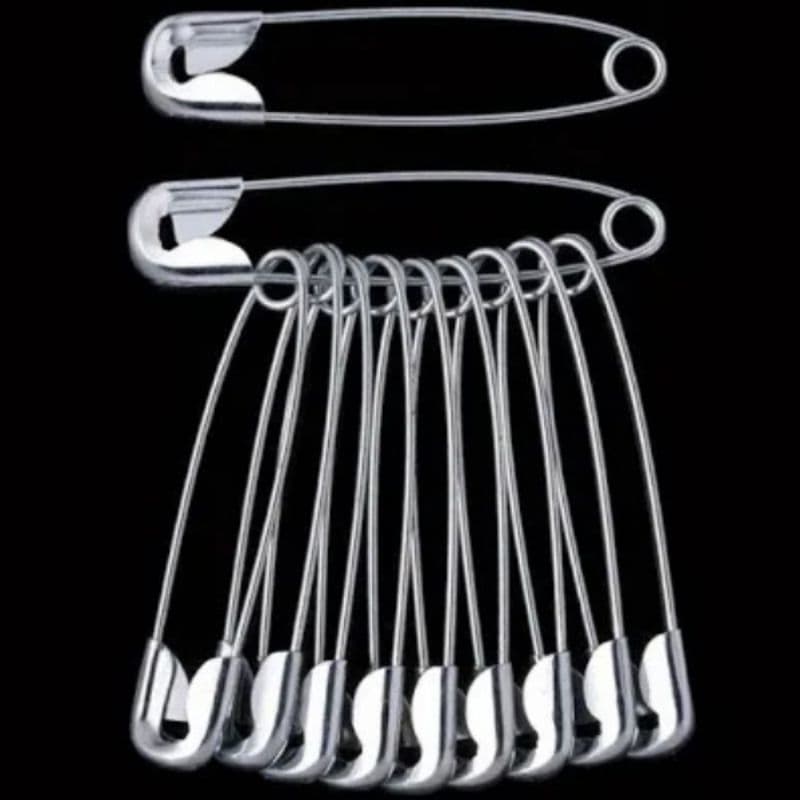 Alfinete Prata ou Dourado Segurança Tamanho #2- 37mm Pacote com 50/100unidades Artesanato DIY Customização