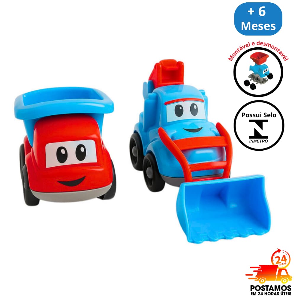 Carrinho Leo O Caminhão E Seu Amigo Trator Maxi Babys -Maral Desenho Infantil