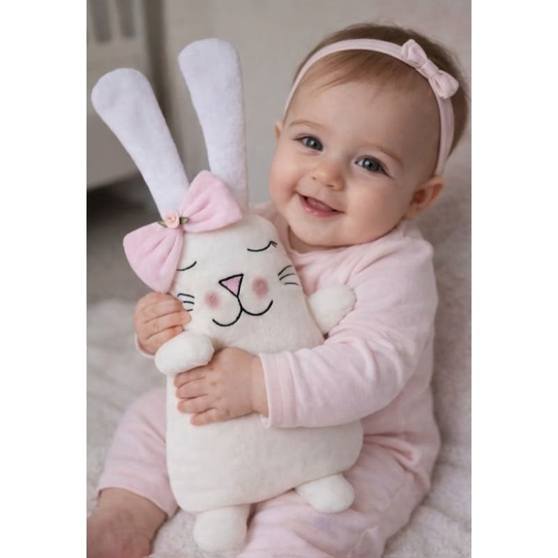 Coelho de Pelúcia 50cm Grande Macio Antialérgico Presente Infantil Decoração Quarto Bebê