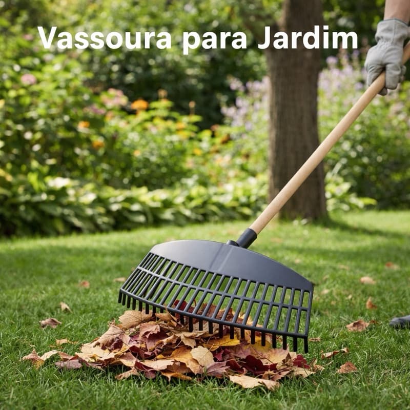 Vassoura Para Jardim - Rastelo s/ Cabo em Plástico