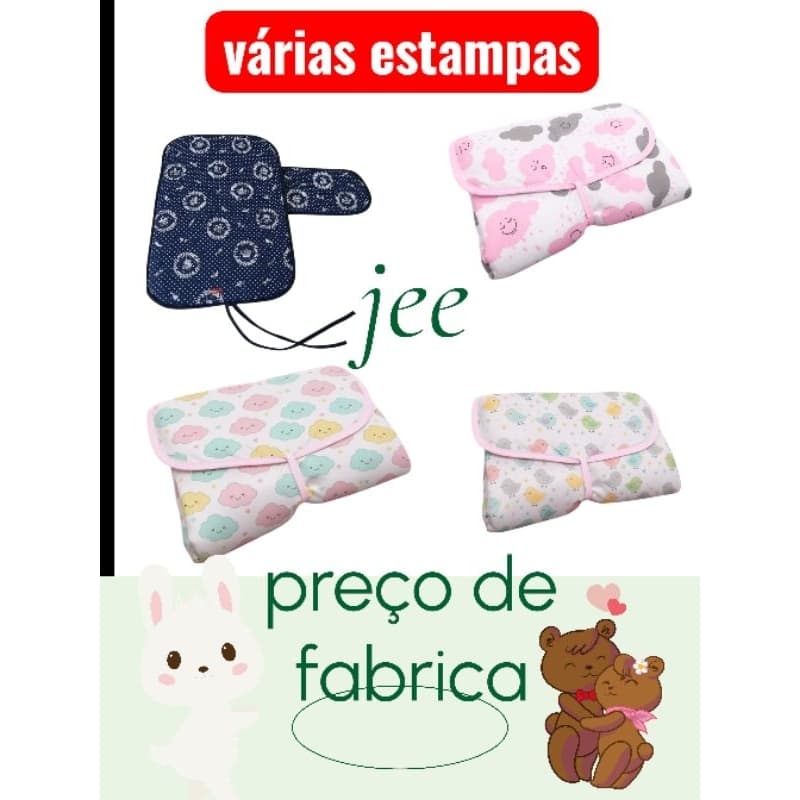 Trocador Portátil Acolchoado Bolsa com Bolsos Grande Dobrável Impermeável mamãe bebê