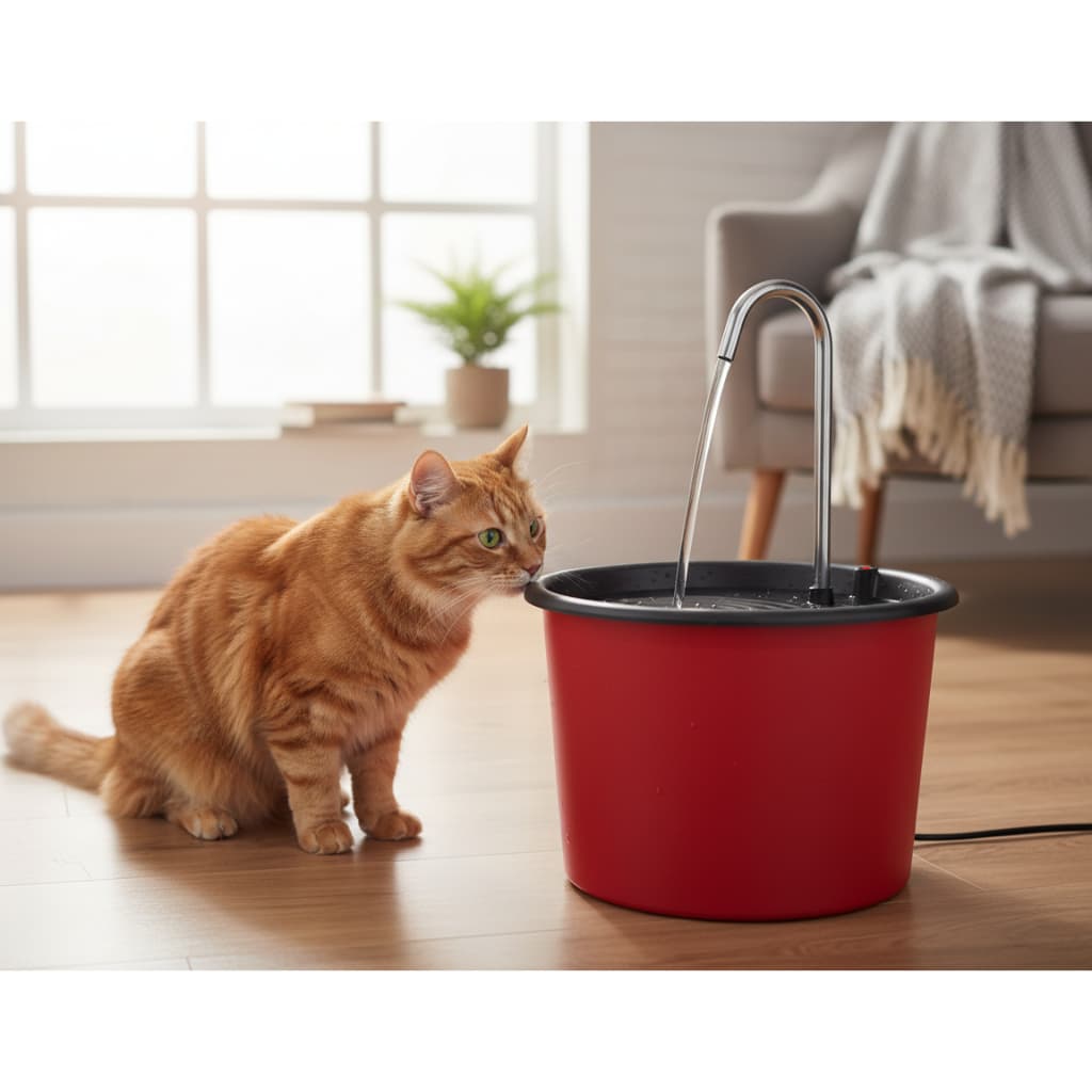 Fonte Bebedouro H2O Plus para Cães e Gatos de 1.5 Litros com Torneira Inox