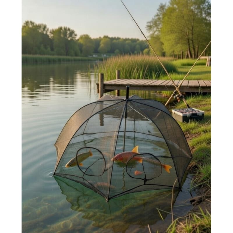 Covo Armadilha Com 8 Furos Peixes Siri Lambari Camarão Iscas