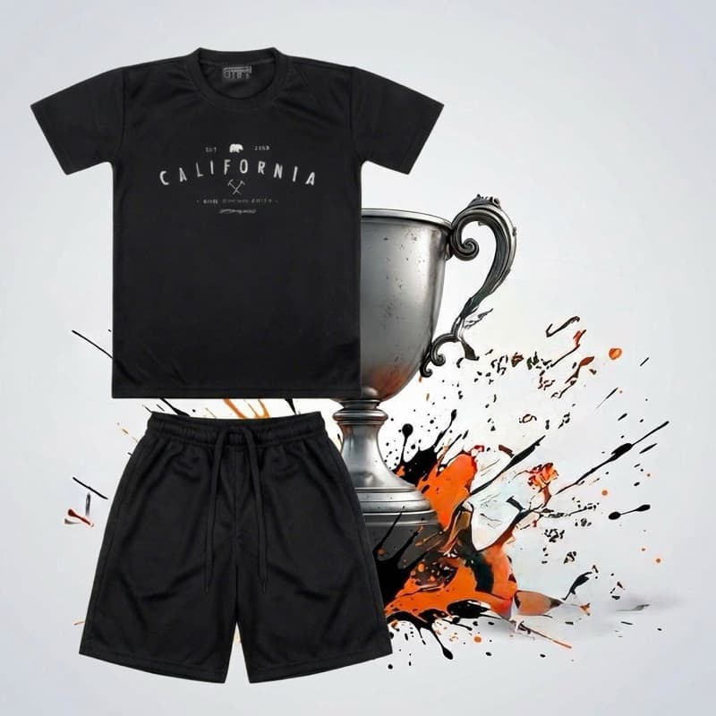 Conjunto Infantil Dri Fit California Camisa e Short em Dri fit leve