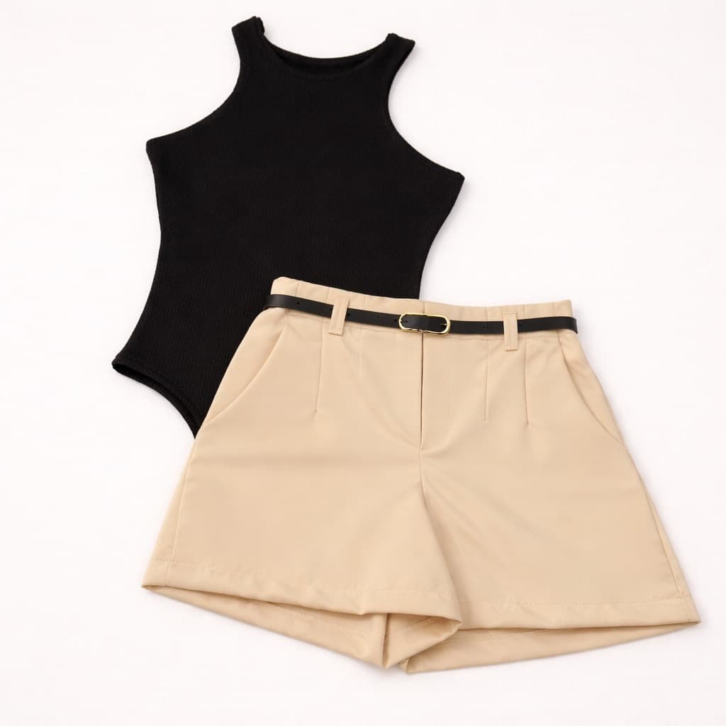 Conjunto Feminino Body Regata + Short Alfaiataria - ENVIO IMEDIATOO!!!