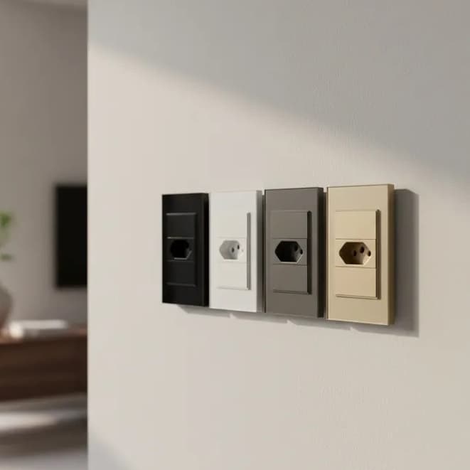 Tomada Vidro Temperada Luxo 1 Soquete 10 Á 20a