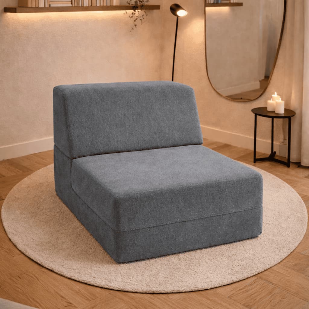 Poltrona Multifuncional 100% Em Espuma 3 Em 1 Retrátil, Vira Cama Compacto Ideal Para Studio, Kitnet E Espaços Pequenos