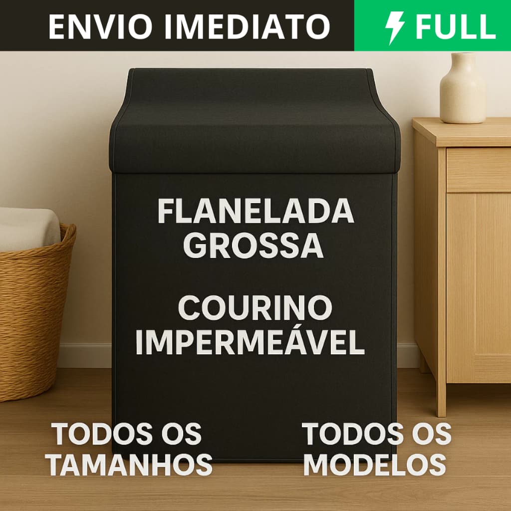 Capa Maquina de lavar reforçada impermeavel todos os tamanhos e modelos 10k 11k 12k 13k 14k 15k 16k 17K 18k