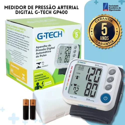 Aparelho de Pressao Digital Automatico de Pulso G-Tech GP400