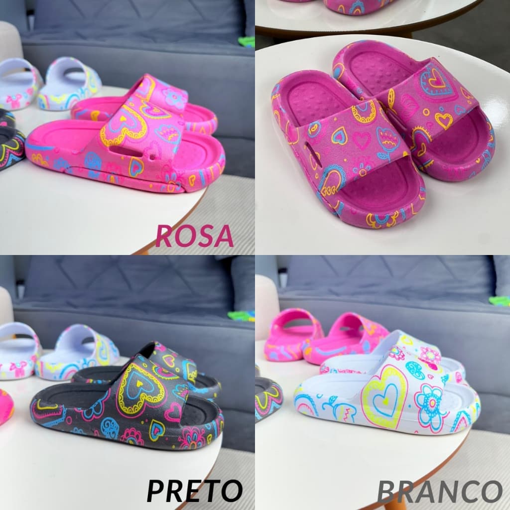 Sandália Infantil Slide Nuvem Capivara Menina Conforto Macio Antiderrapante 26–33
