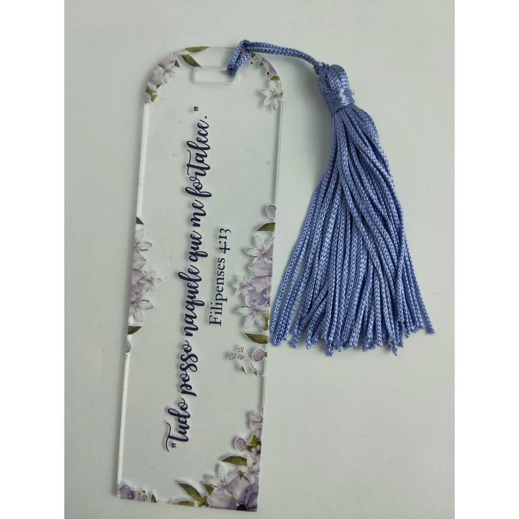 Marca Páginas Bíblicos com Versículos Inspiradores em acrilíco biblia cristão leitura Personalizado