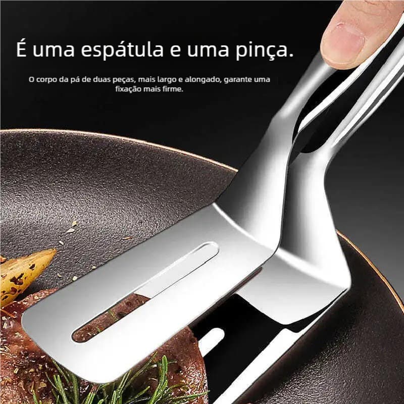 1 Pacote Clip de Aço Inoxidável Multifuncional - Para Bife, Peixe Frito e Churrasco