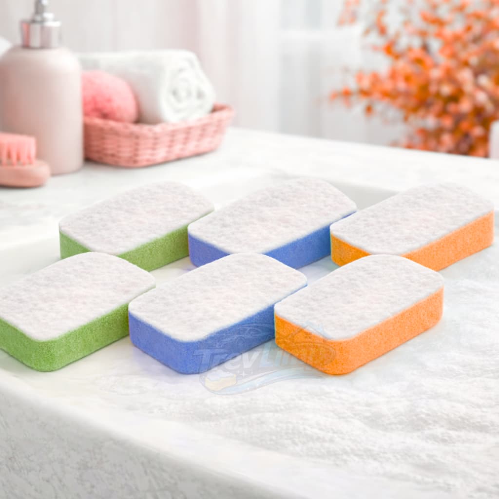 Esponja Esfoliação de Banho Diário Dupla Face - 06 Unidades