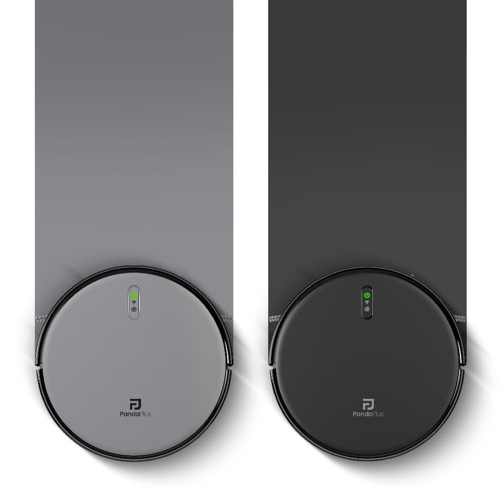 Aspirador Robô AMG-R2 WiFi App Alexa Google PandaPlus Giro Mapeia Rota Pano Mop Base Automática Controle Bivolt