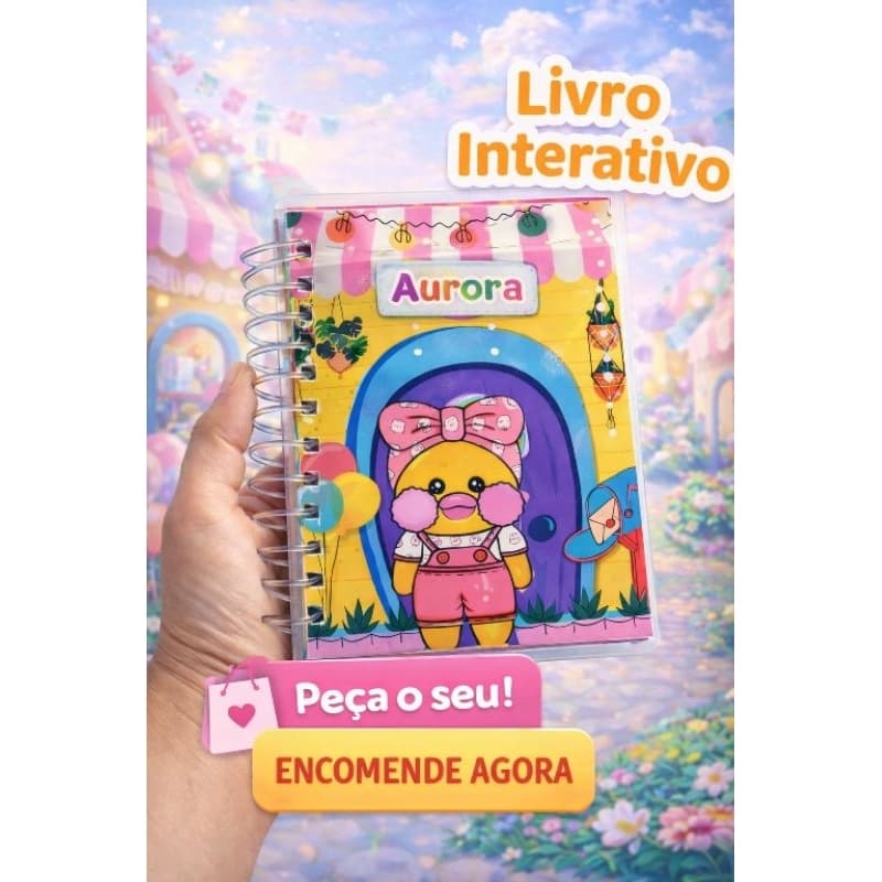 Mini Livro Paper Duck Livro Interativo Yellow Duck