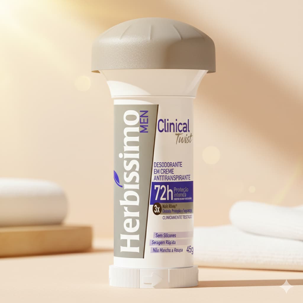 Desodorante Twist Antitranspirante Herbíssimo Clinical Men 45G