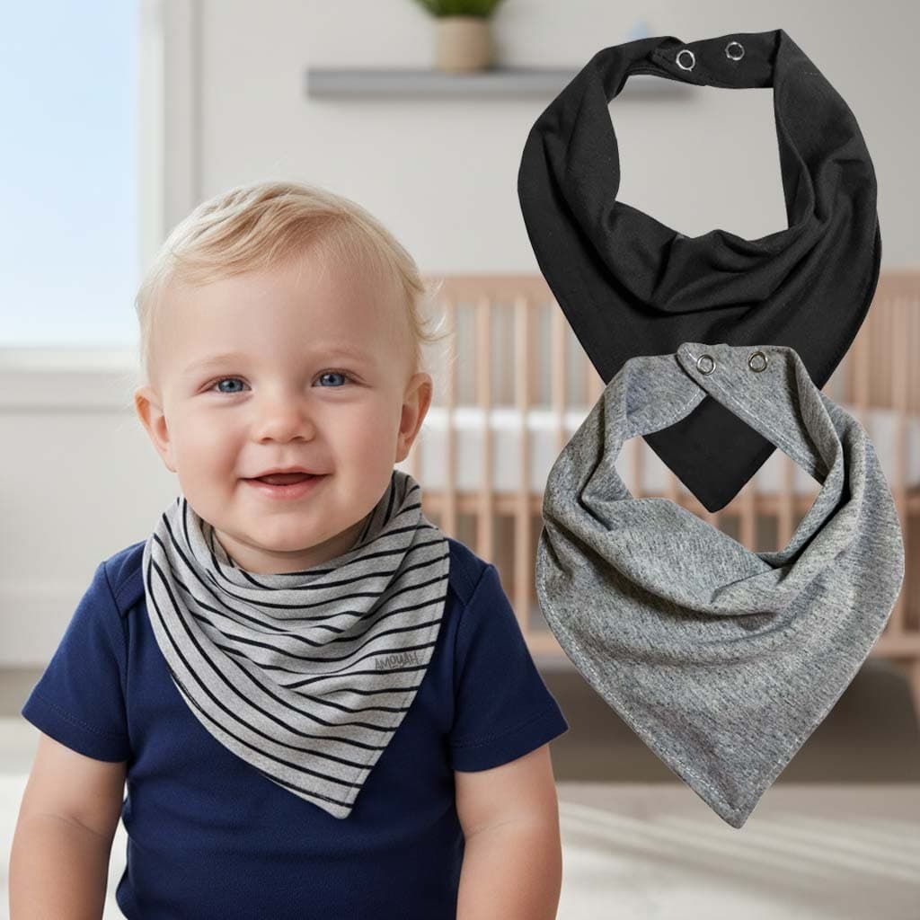 Kit 3/6 Babador Bandana Algodão Macio | Absorvente e Confortável para Bebês