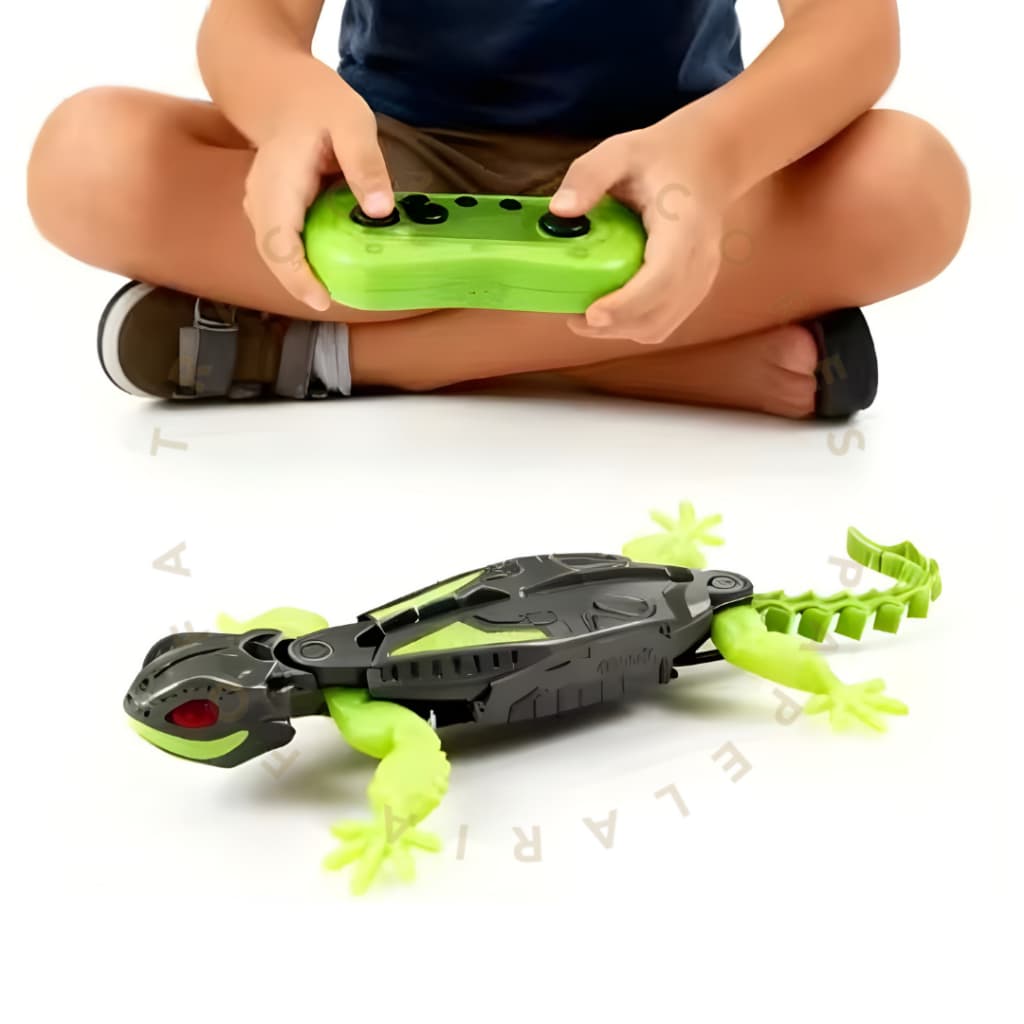 Brinquedo Lagartixa Lagarto Sobe na Parede Carrinho Controle Remoto USB LED