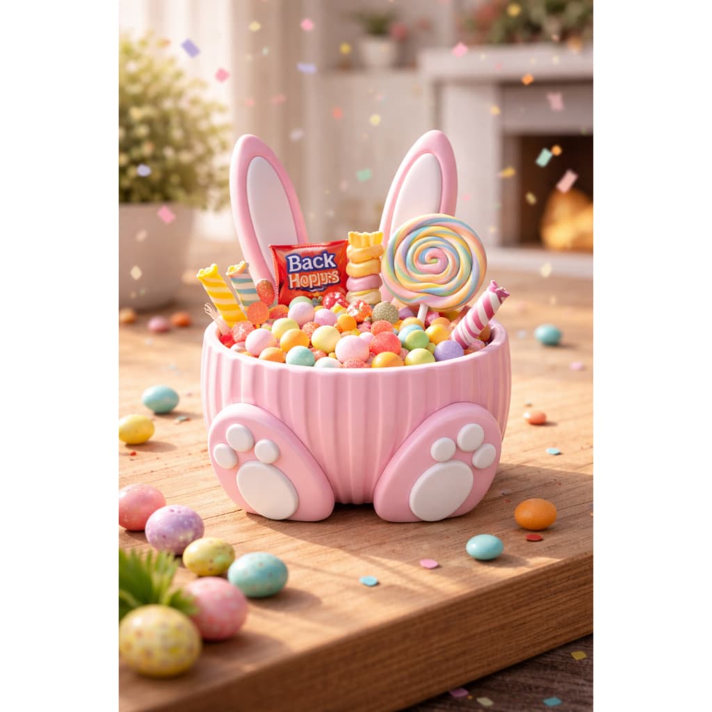 Cesta Coelho de Páscoa Bowl Porta Ovo e Doces / Vasilha decorativa- GRANDE