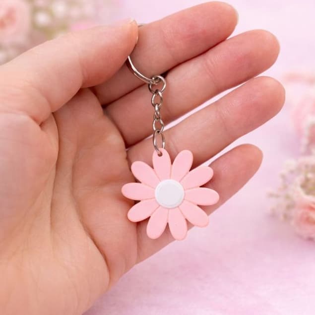 10/20/30/40 Chaveiro Margarida Florzinha Lembrancinhas Mimos Aniversario Cha de Cozinha Presentes Rosa Amarelo Branco