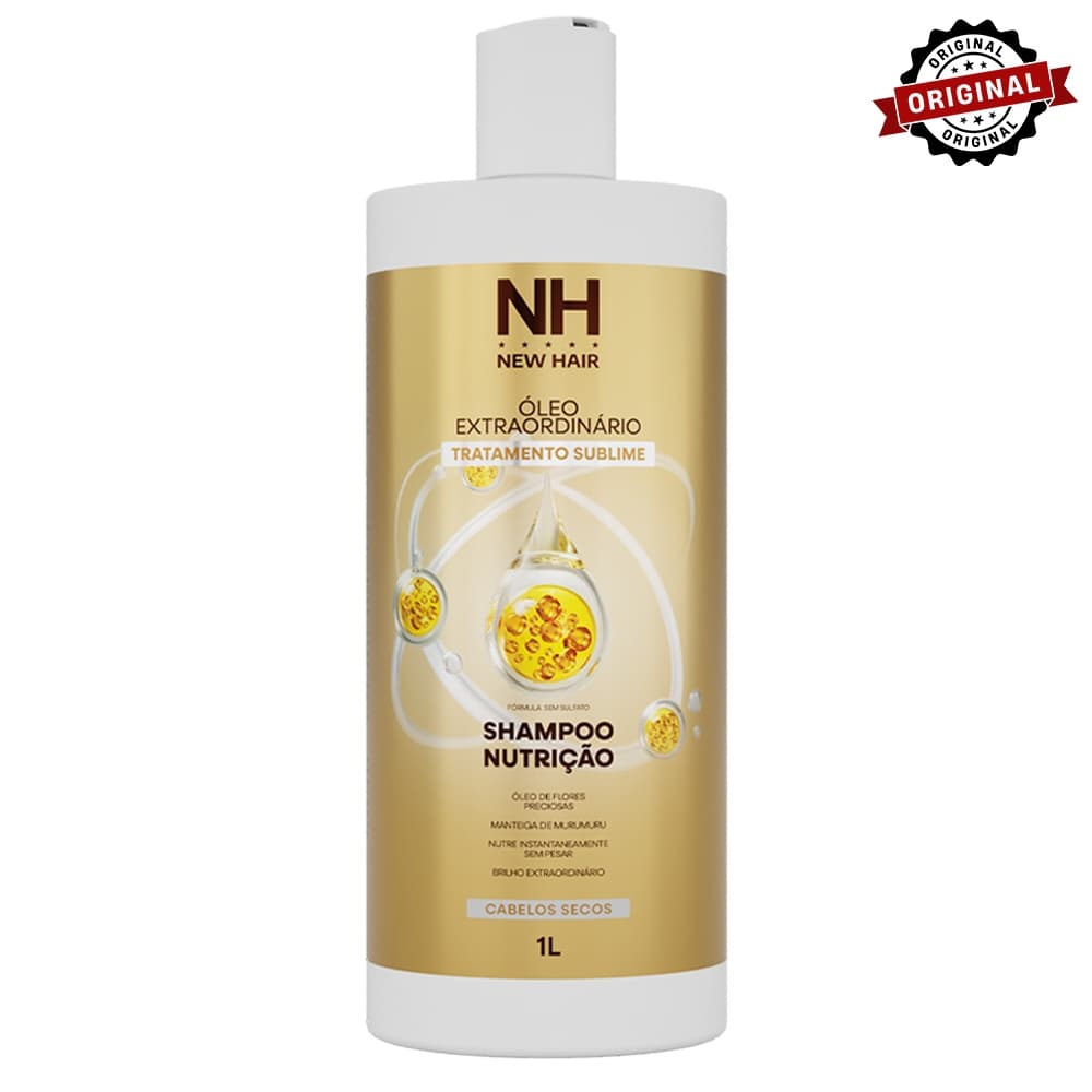 Shampoo Profissional Óleo Extraordinário Nutrição e Brilho 1KG NEW HAIR