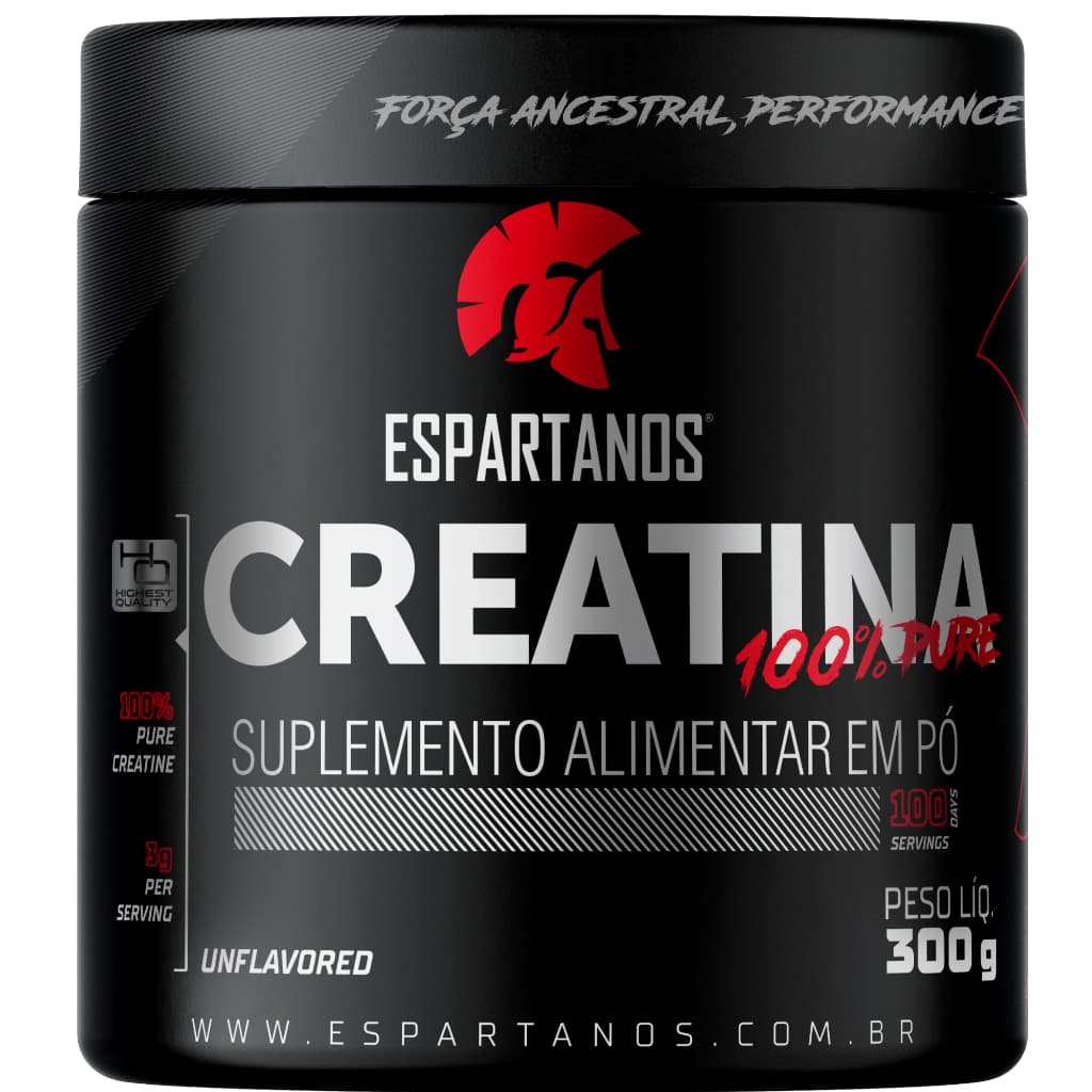 Creatina  Monohidratada 100% Pura 300g - Espartanos Suplementos
