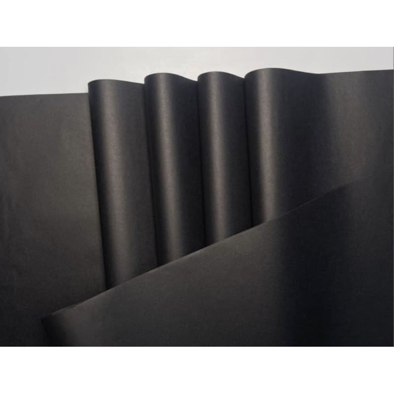 Papel de Seda 50x70 - Preto c/100 un, embalagem roupa,doces rococó, pipas embrulhos