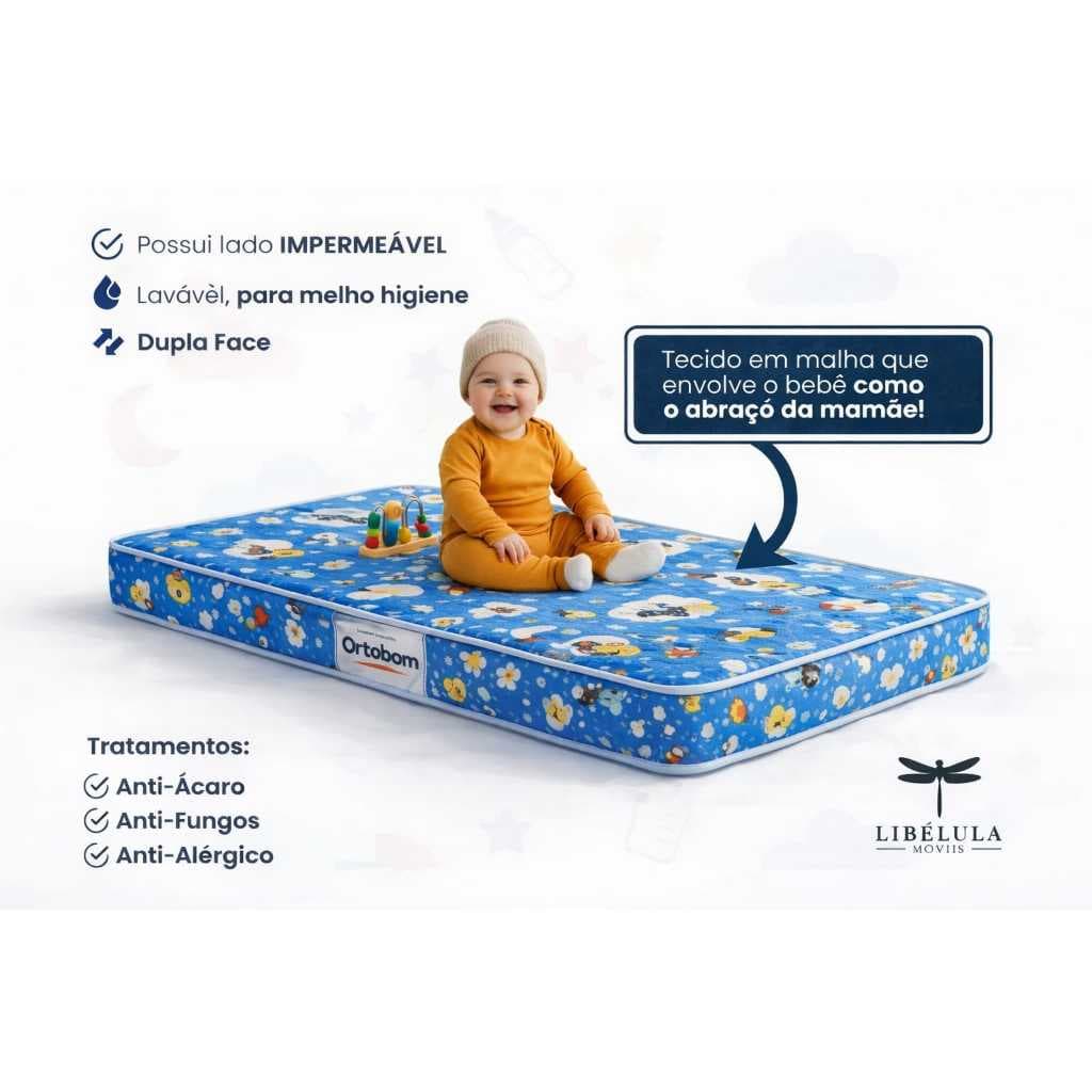 Colchão Ortobom Baby Physical Para Berço 60//70x130x10cm Envio Imediato