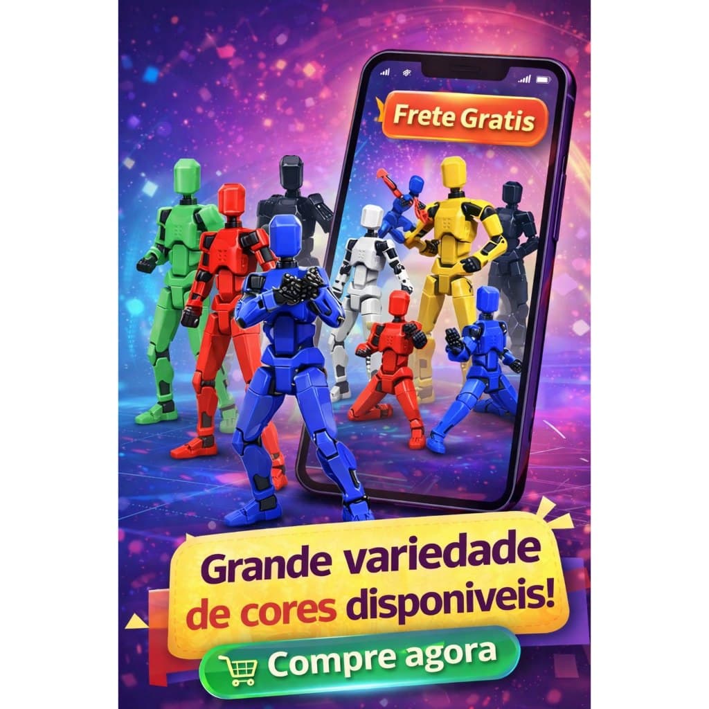 Kit 6x Boneco Dummy 13 + Armas Brinquedo Articulado Varias Posições