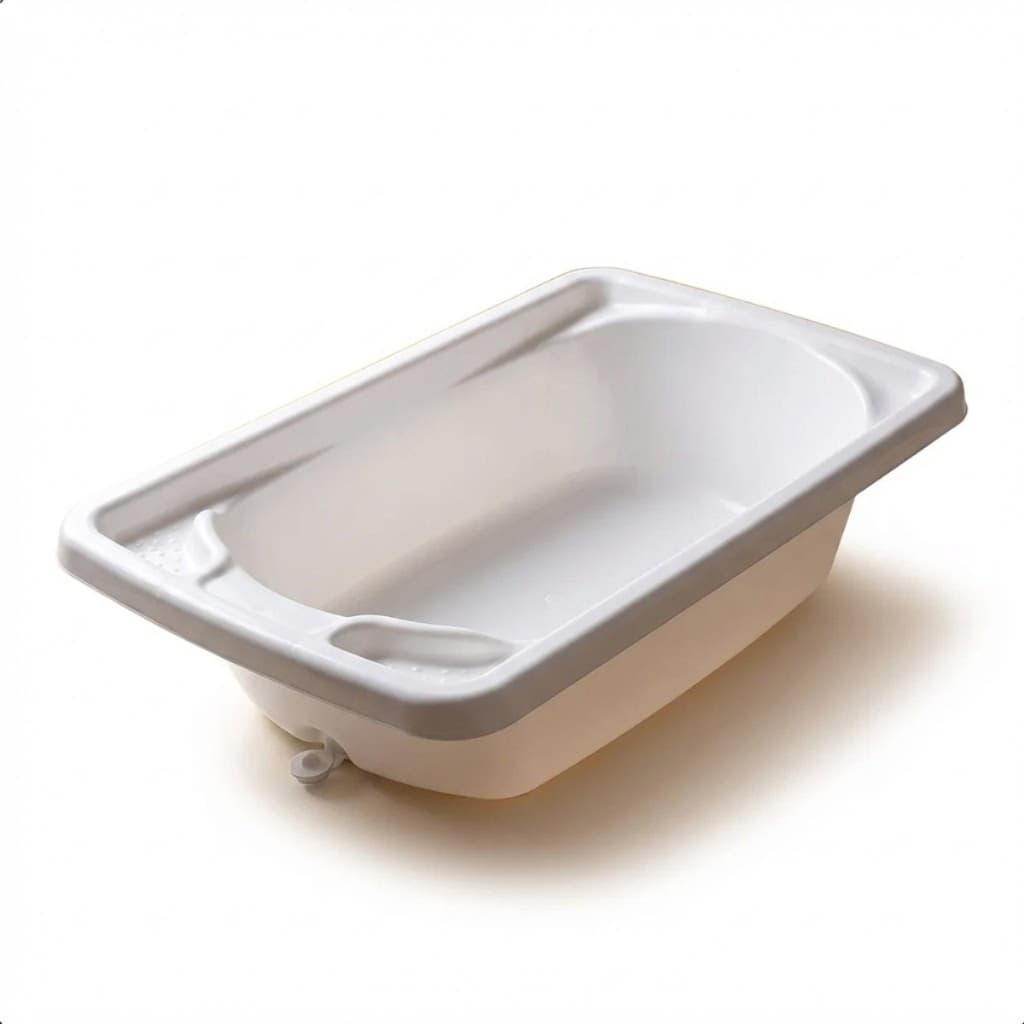 Banheira Bebê Burigotto Milenia Rígida Segura Resistente Conforto Branco 20 Litros