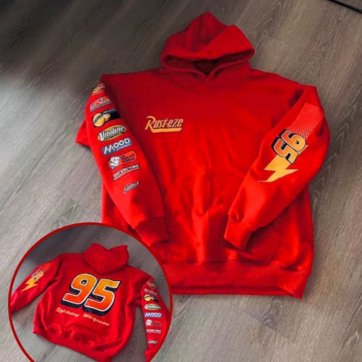 MOLETOM RELAMPAGO MCQUEEN CARROS DESENHO (( LANÇAMENTO )) ADULTO 50% ALGODÃO 50% POLIESTER