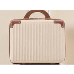 Frasqueira de Viagem Bege Grande - Espaço Interno Amplo, Material Durável, Alça Prática