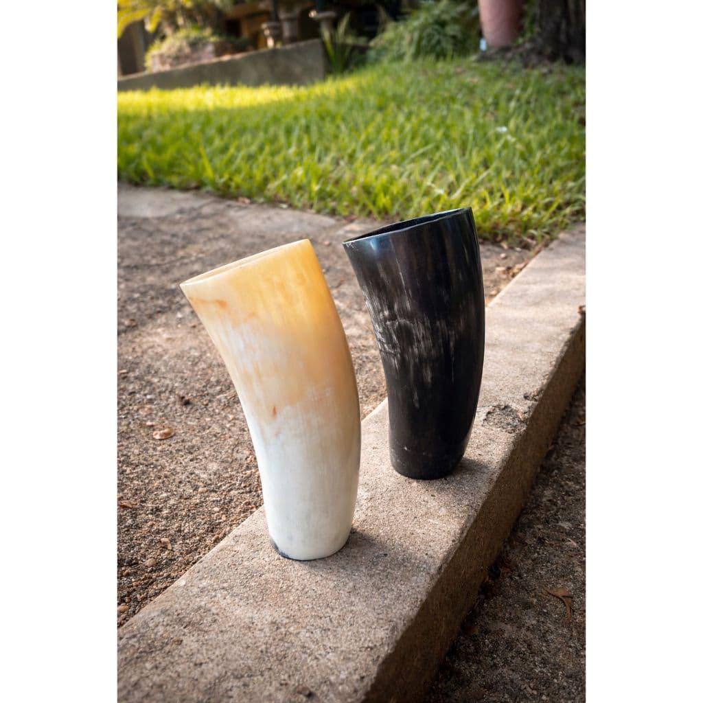 GUAMPA/CUIA PARA TERERÉ  EM CHIFRE NATURAL RESINADA-COPO TERERÉ PREMIUM ARTESANAL