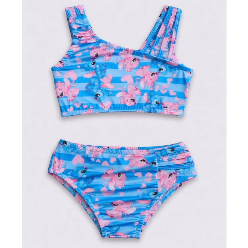 Conjunto Biquini Infantil Feminino Stitch  Praia Piscina Confortável Bikini proteção UV50 2 a 16 anos