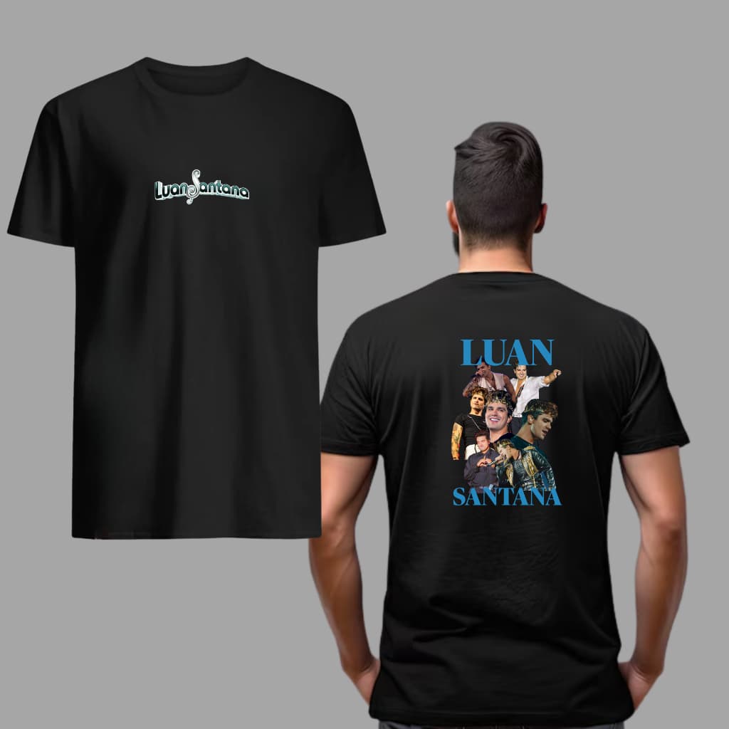 Camiseta Cantor Luan Santana Sertanejo agro Vintage Camisa unissex envio rápido OFERTA